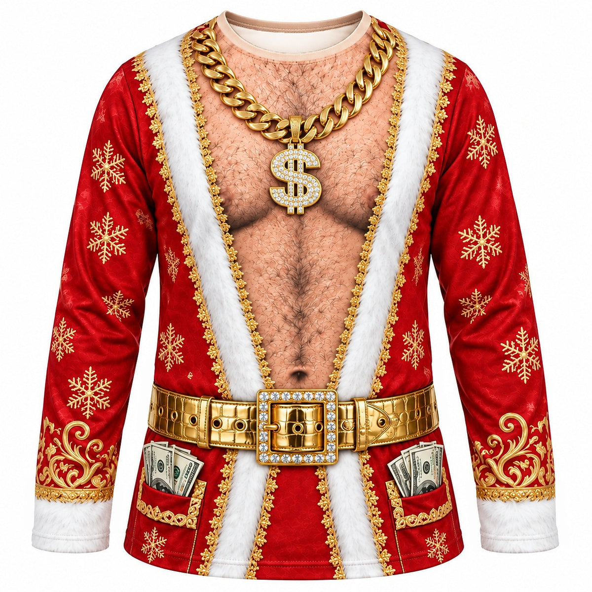 Christmas Santa Spooky Graphic Crewneck Sweatshirt