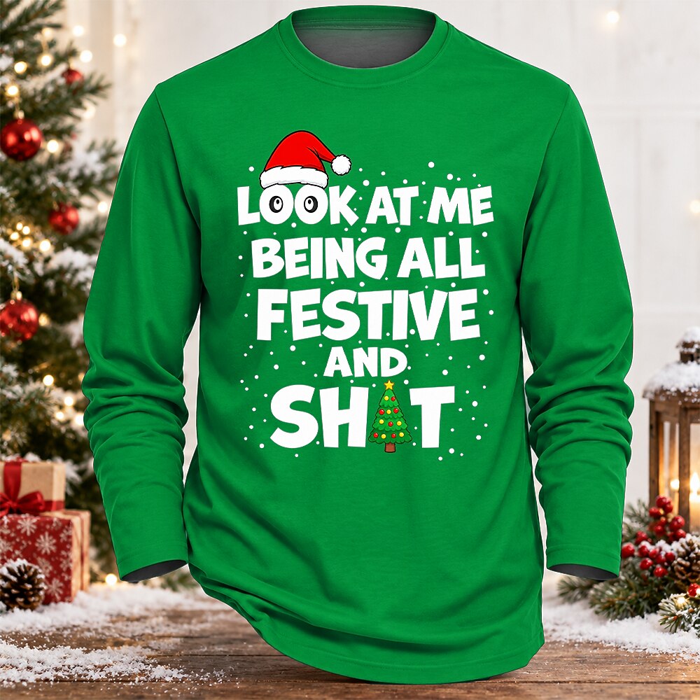 Men's Christmas Festive Graphic Shirt