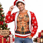Christmas Beefcake Santa Funny Crewneck Sweatshirt