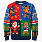 Men's Santa Gingerbread Tree Crewneck Sweatshirt