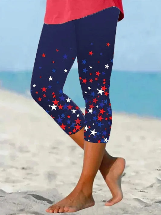 Women's Vintage Flag High Waist Leggings