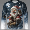 Santa Christmas Funny Casual Longsleeve Tee