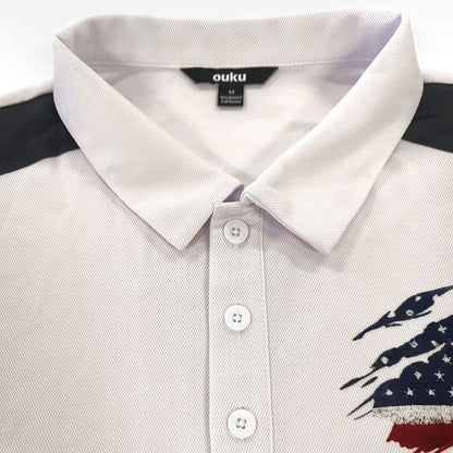 Men's Independence Day Flag Polo