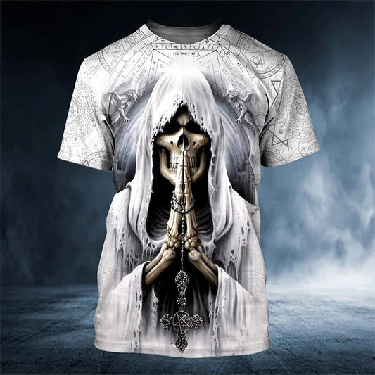 Men's Vintage Skull Halloween Graphic Tee