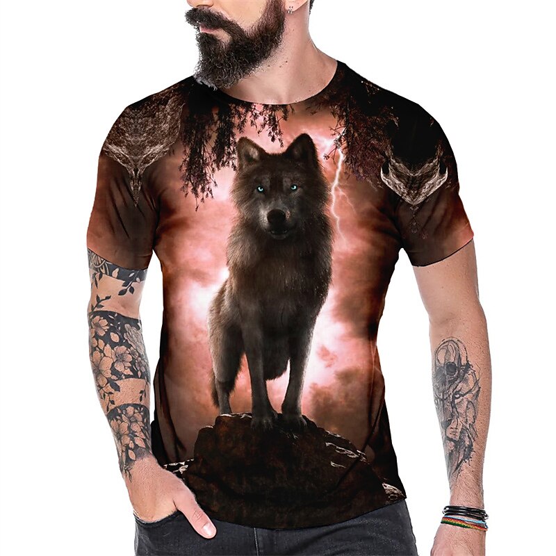 Men's Midnight Wolf Halloween Graphic Tee