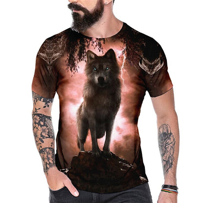 Men's Midnight Wolf Halloween Graphic Tee