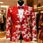 Men's Christmas Artistic Graphic Party Blazer