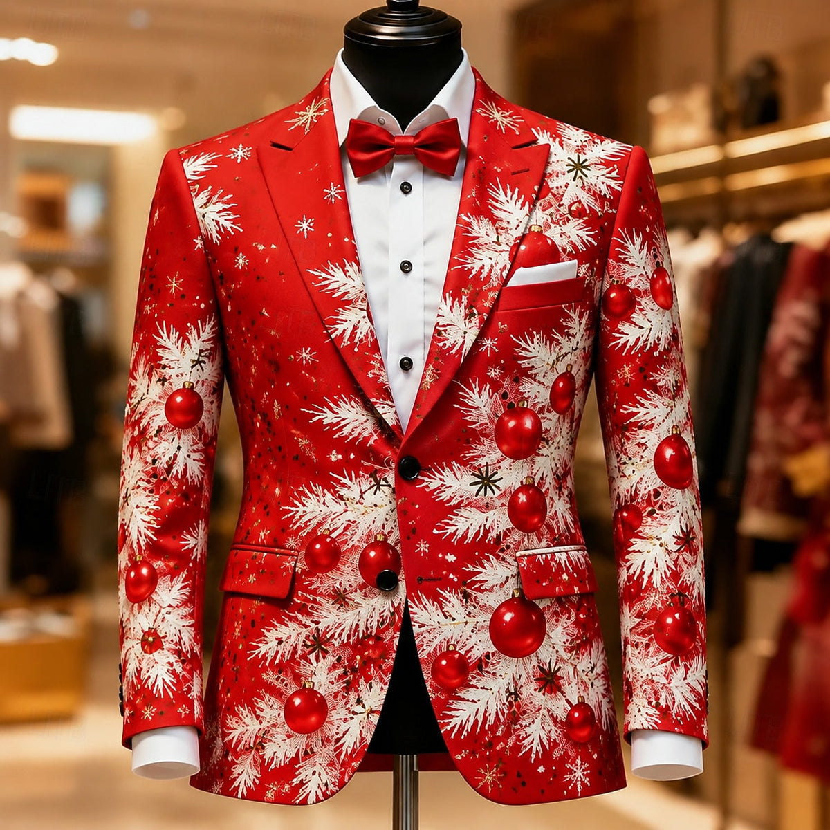Men's Christmas Artistic Graphic Party Blazer
