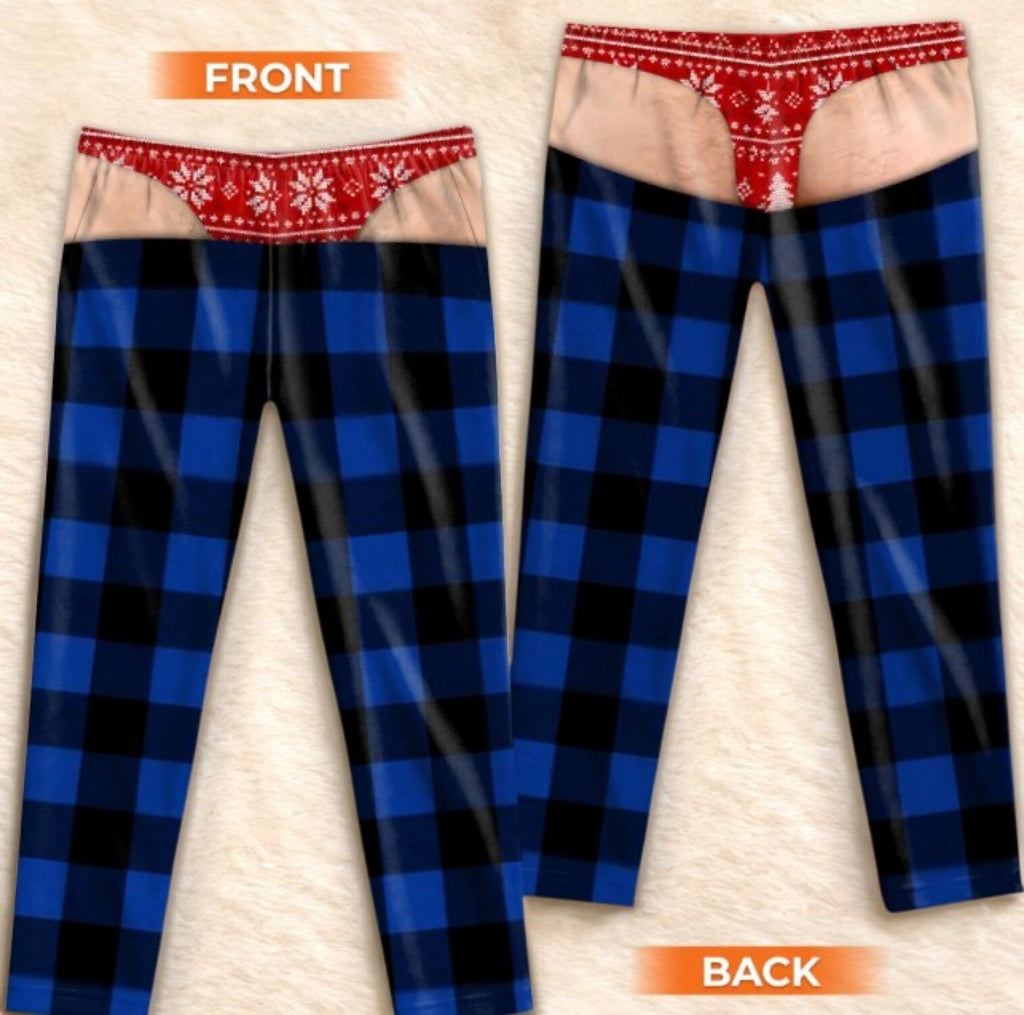 Men's Funny Gift Plaid Pajama Pants