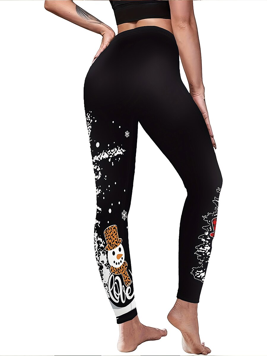 High Stretch Graphic Christmas Leggings