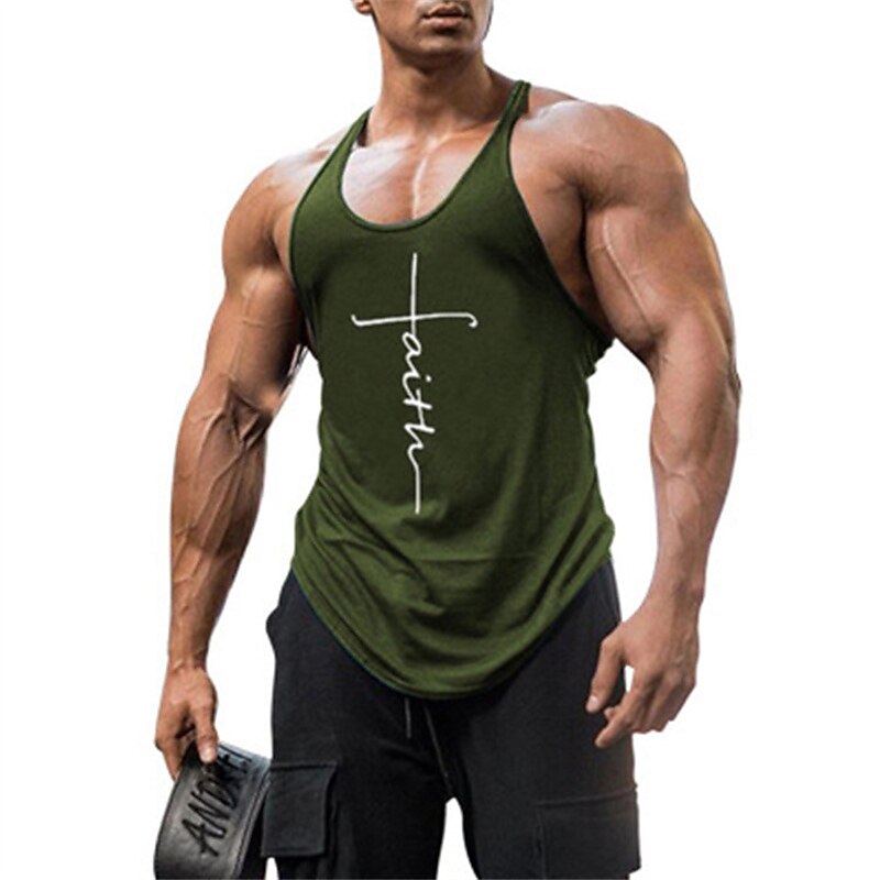 Men's Classic Faith Letter Graphic Tee
