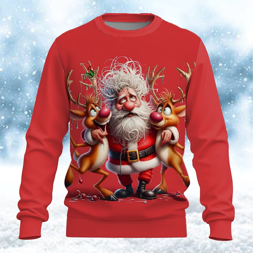 Men's Christmas Santa Relaxed Sweatshirt