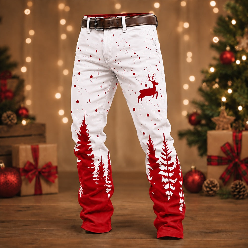 Christmas Tree Snowflake Dress Pants