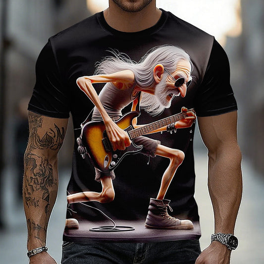 Men's Vintage Guitar Grandpa Graphic Tee