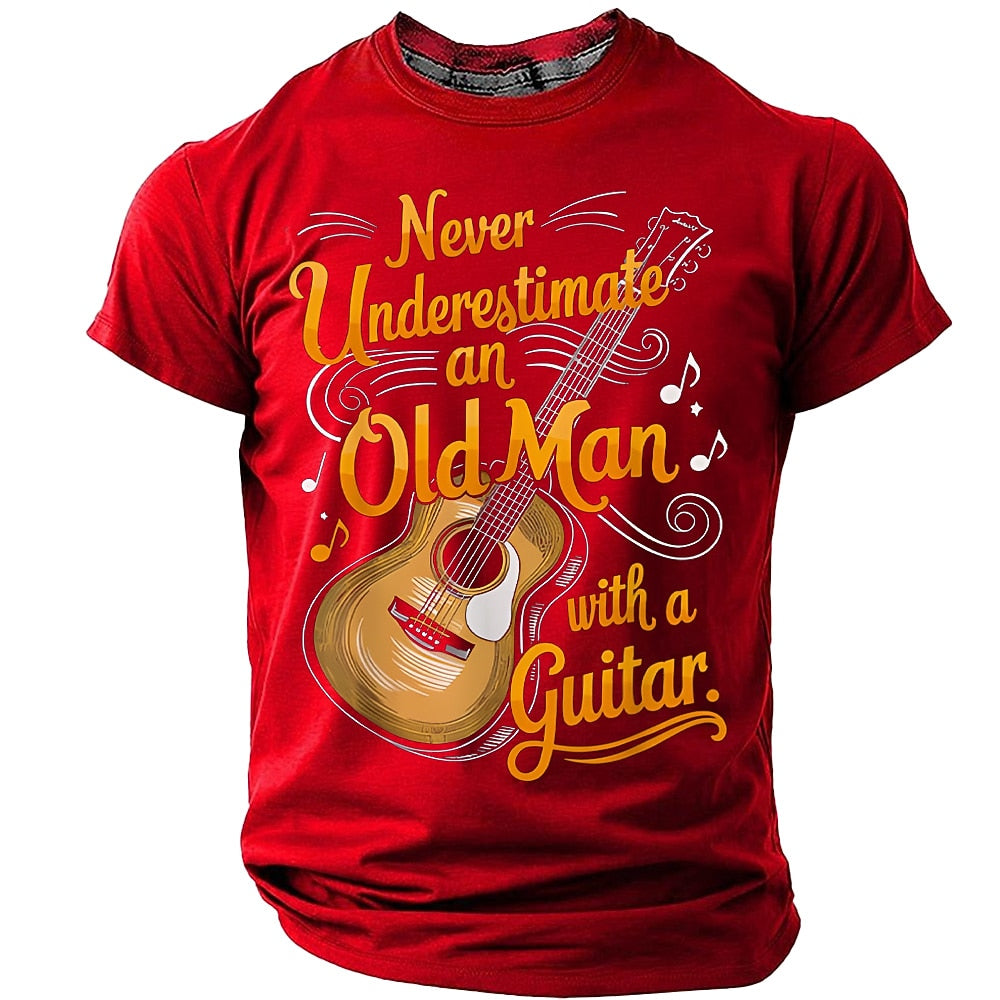 Men's Old Man Guitar Graphic Tee