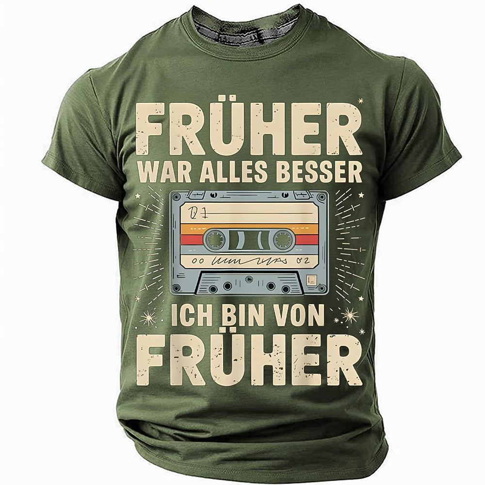 Men's Retro Cassette Nostalgia Graphic Tee