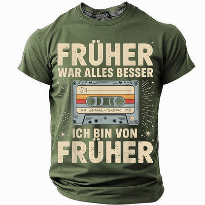 Men's Retro Cassette Nostalgia Graphic Tee