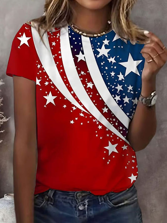 Women's Red Patriot Graphic Tee