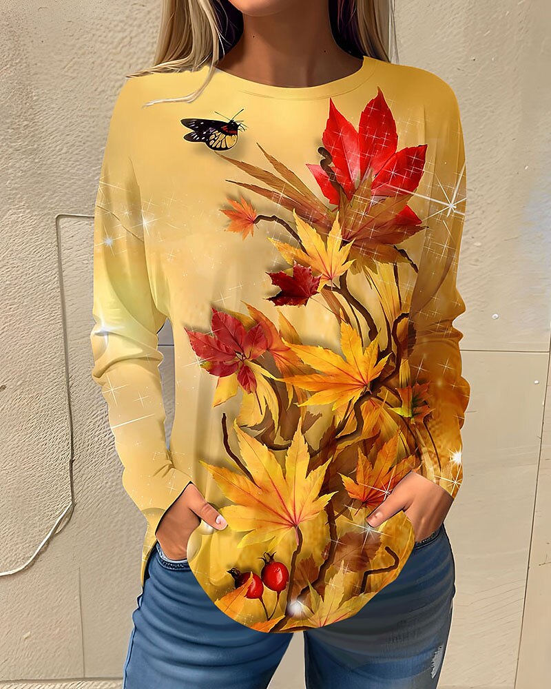 Women's Holiday Floral Garden Graphic Tee