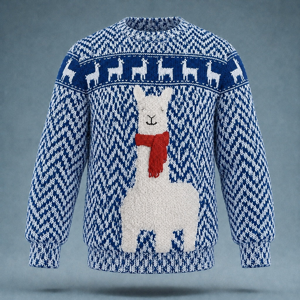 Christmas Sheep Reindeer Knit Sweater