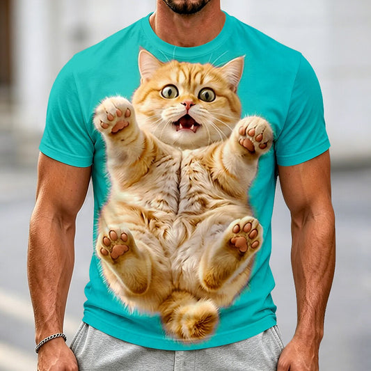 Men's Curious Cat Lover Graphic Tee