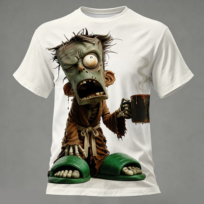Men's Skull Zombie Graphic Casual T-Shirt