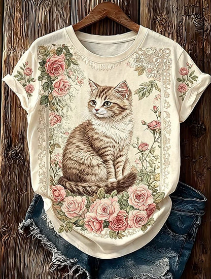 Women's Soft Garden Floral Graphic Tee