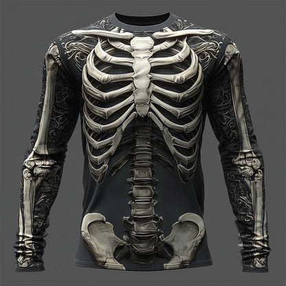 Men's Halloween Midnight Skeleton Graphic Tee