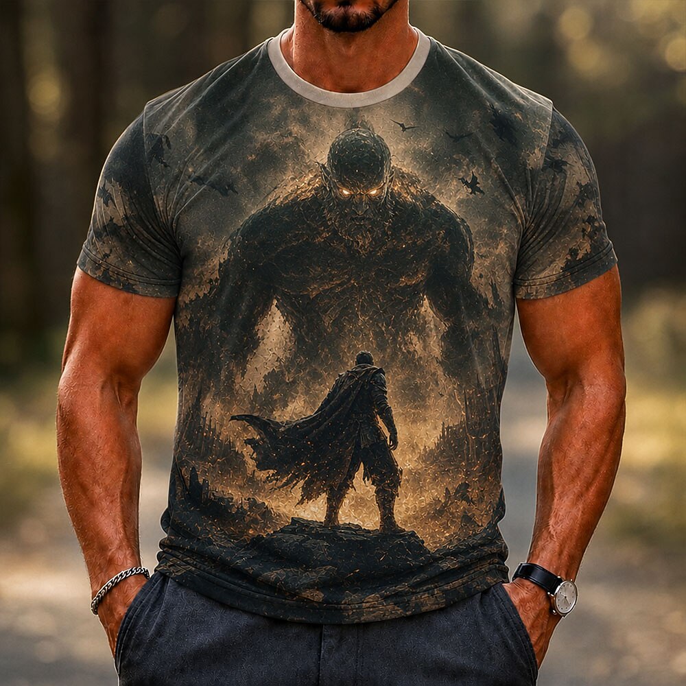 Men's Werewolf Animal Graphic Street Tee