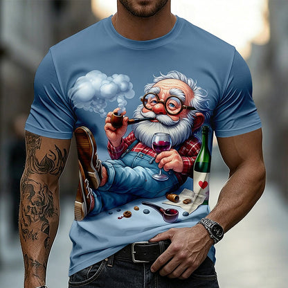Men's Wine Loving Grandpa Graphic Tee