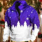 Christmas Snowflake Quarter Zip Sweatshirt