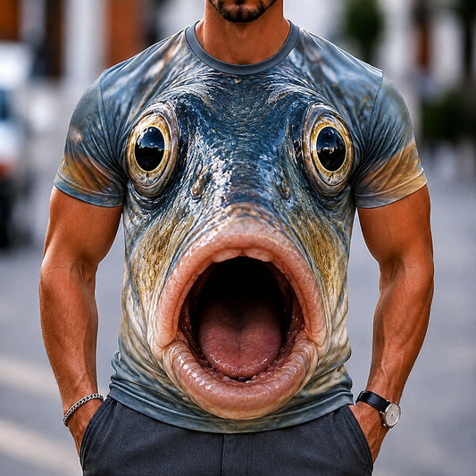 Men's Colorful Fish Adventure Graphic Tee