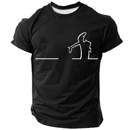 Men's Minimal Cartoon Humor Graphic Tee