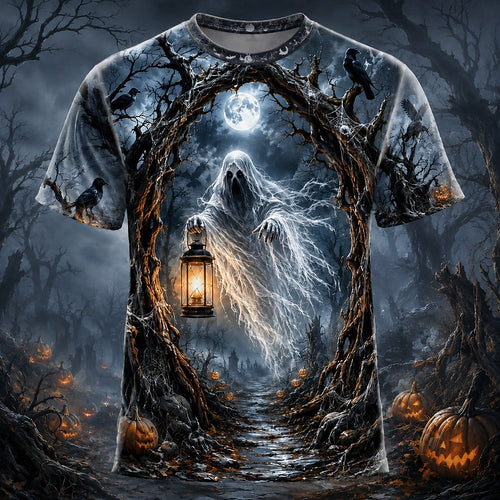 Men's Halloween Skull Graphic Shirt
