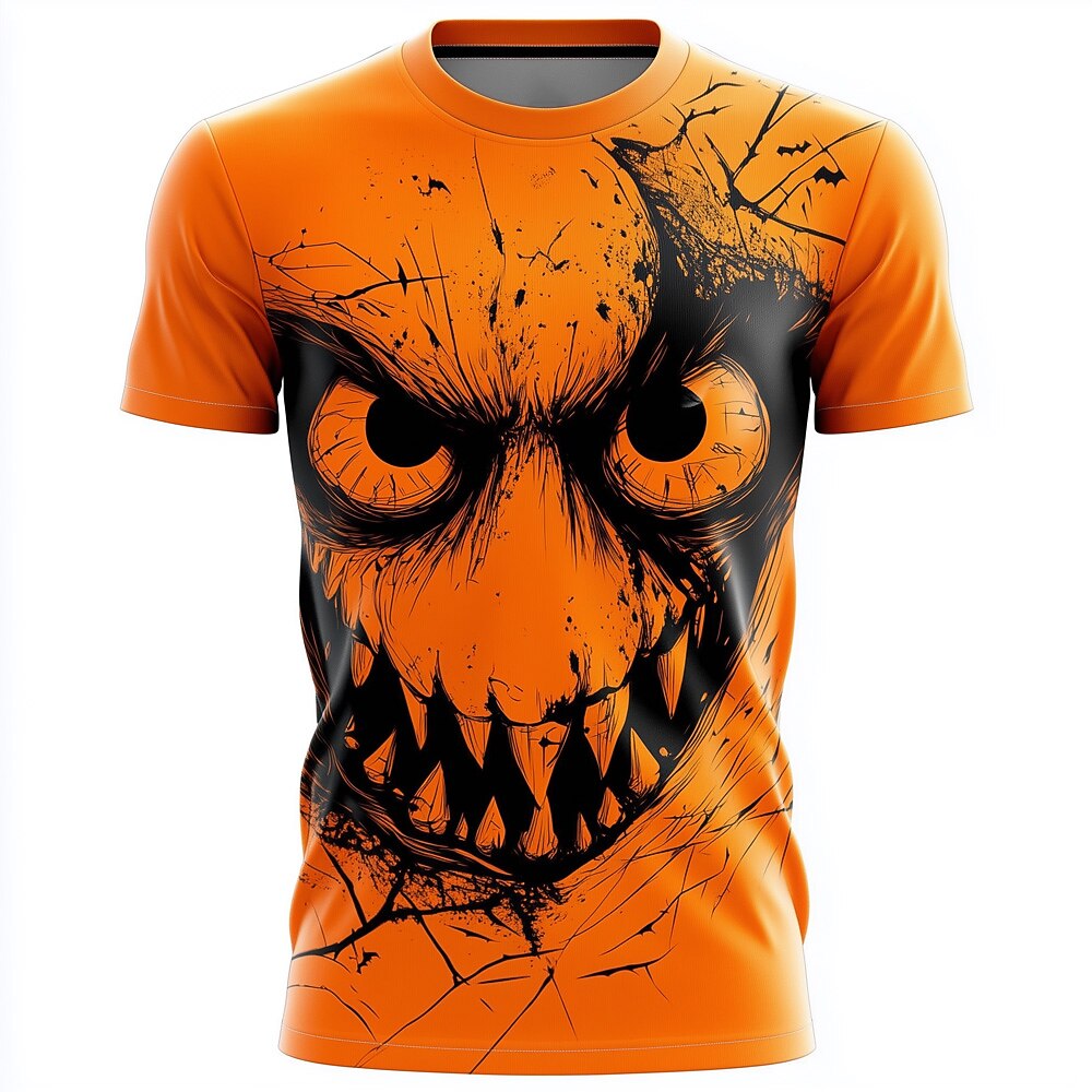 Men's Pumpkin Terror Illusion Graphic Tee
