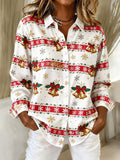 Women's Vintage Paisley Print Button Shirt