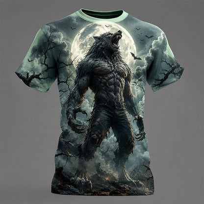 Men's Animal Werewolf Horror Graphic Tee