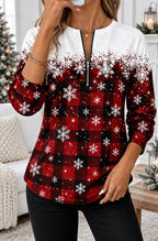 Christmas Abstract Half Zip Sweatshirt