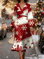 Women's Christmas Graphic Classic Dress