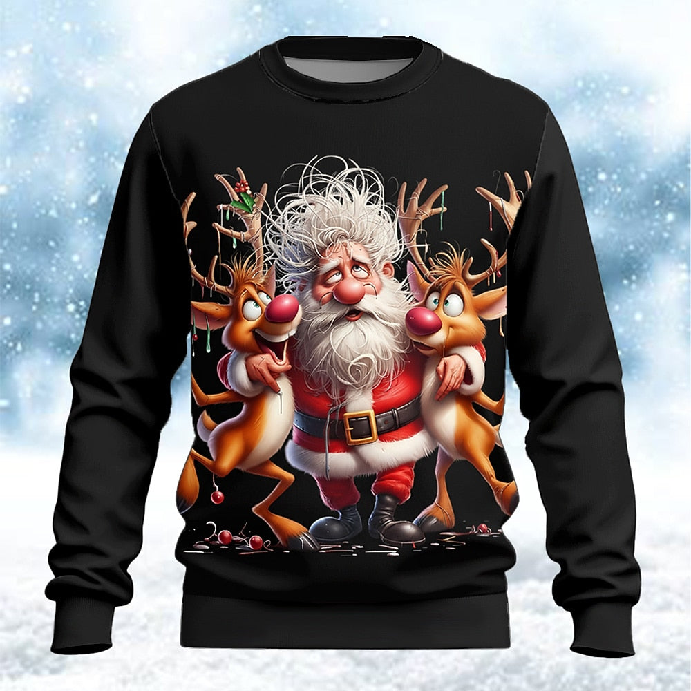 Men's Christmas Santa Relaxed Sweatshirt
