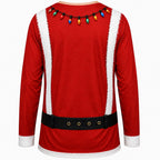 Christmas Santa Fake Belly Graphic Sweatshirt