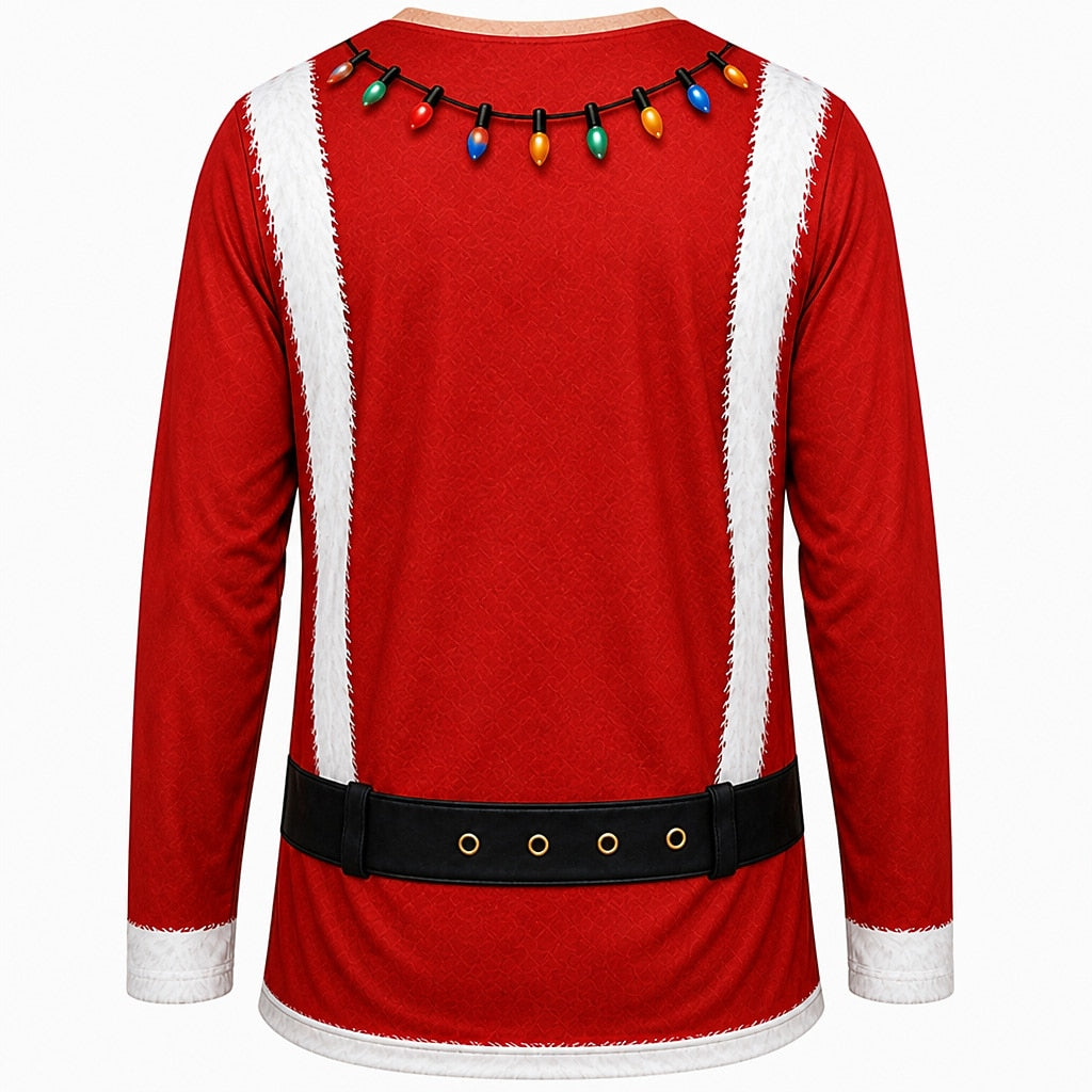 Christmas Santa Fake Belly Graphic Sweatshirt