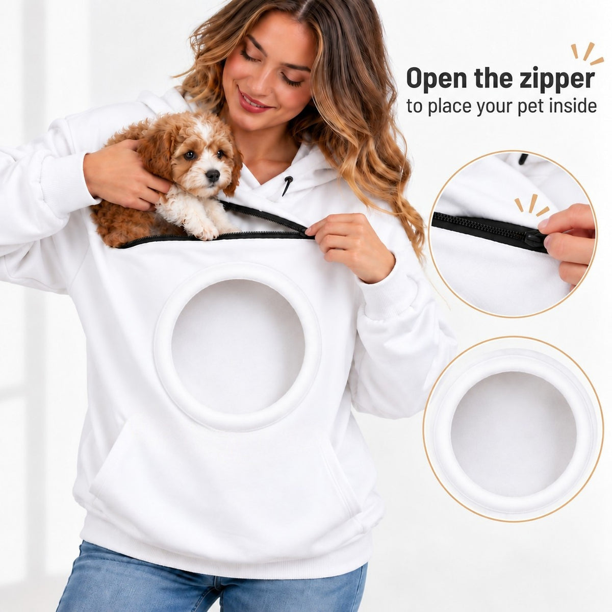 Christmas Tree Pet Carrier Bonding Hoodie
