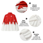 Christmas Snowflake Quarter Zip Sweatshirt