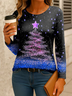 Women's Christmas Tree Snowflake Longsleeve Tee