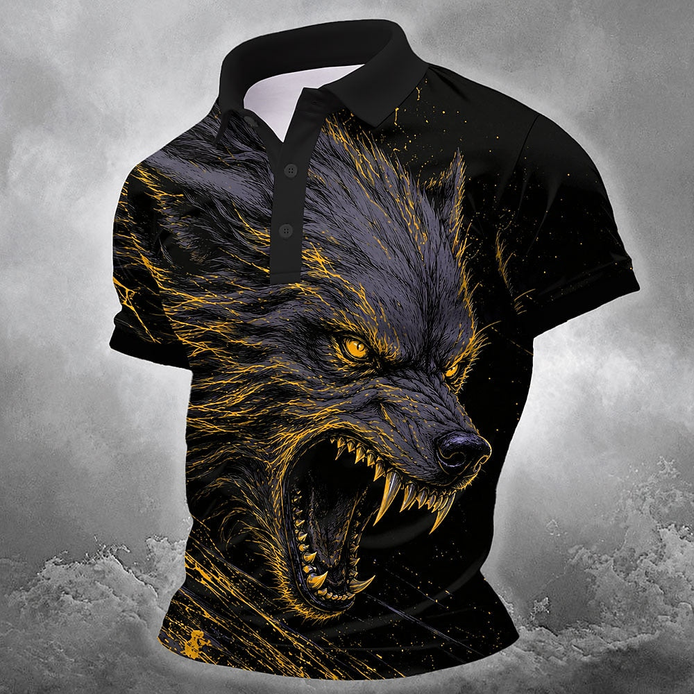 Men's Werewolf Animal Polo Shirt