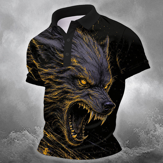 Men's Werewolf Animal Polo Shirt