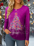 Women's Christmas Tree Graphic Longsleeve Tee
