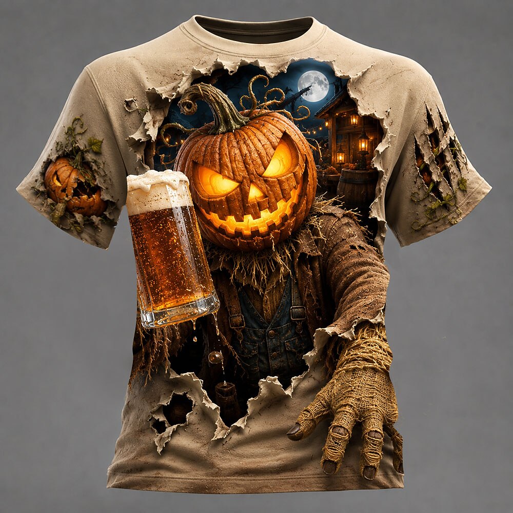 Men's Skull Oktoberfest Beer Graphic Tee