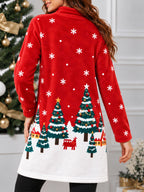 Christmas Tree Snowflake Long Sweatshirt